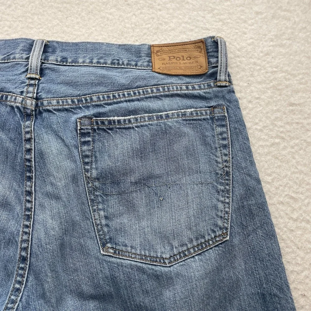 Polo Ralph Lauren Jeans Mens 38x30 (Tag 36x32) Hampton Relaxed Straight Stone